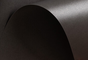 Poster - Charcoal gray paper background with a pearlescent, glossy texture. Deep graphite and gunmetal tones create a sleek, elegant, and luxurious abstract design.