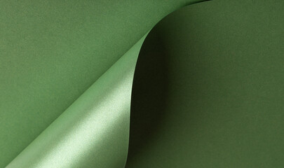 Aufkleber - Emerald green paper background with a pearlescent, glossy texture and shimmering wavy edges. Deep forest and sage tones create an elegant, luxurious, and sophisticated abstract design.