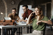 © Novak - Industrial start-up team in office