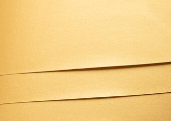Leinwandbilder - Golden yellow paper background with a smooth texture and soft gradient. Subtle wavy lines and geometric patterns create an elegant, sophisticated, and harmonious abstract design.