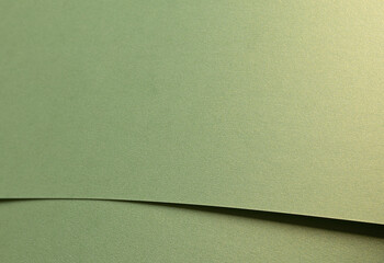 Aufkleber - Muted olive green paper background with a smooth matte texture and layered folds. Soft sage and moss tones create a refined, elegant, and organic abstract composition with subtle geometric lines.