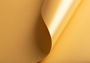 Leinwandbilder - Pearlescent yellow paper background with a smooth, glossy texture and shimmering edges. Soft pastel tones create an elegant, chic, and harmonious abstract design.