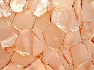 Poster - Artistic honeycomb pattern design abstract digital artwork warm tones close-up textural concepts