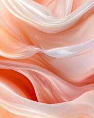 Poster - Flowing silk textures studio abstract soft colors close-up serenity