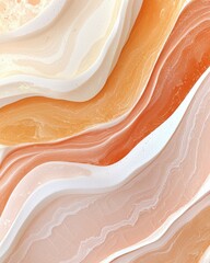 Poster - Abstract swirling patterns studio textural art warm colors close-up fluid design for modern decor