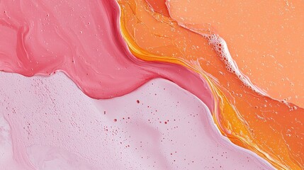 Poster - Colorful abstract flowing paint texture studio digital art creative space top-down view vibrant design