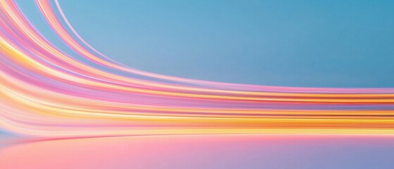 Poster - Dynamic light trails across a serene sky abstract calm atmosphere aerial view illumination concept