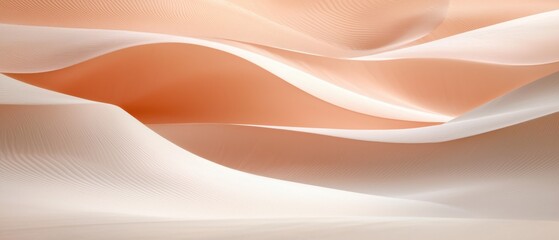Poster - Graceful flow of soft fabric studio setting abstract neutral tones close-up textural beauty