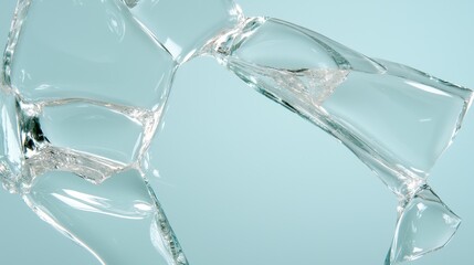 Poster - Breaking water glass action studio - image minimalist close-up fluid dynamics