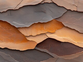 Poster - Textured geology layers natural landscape abstract art earth tones close-up view artistic concept