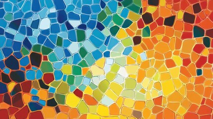 Aufkleber - Abstract Colorful Mosaic Pattern Design Artwork