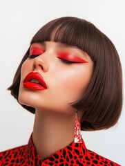 Sticker - Woman with red lipstick