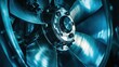 © Penatic Studio - Closeup of a metallic industrial fan blades and hub