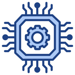 Cpu Blue Icon