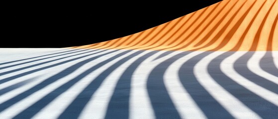 Poster - Flowing shadows and stripes modern architecture abstract design minimalist environment aerial perspective