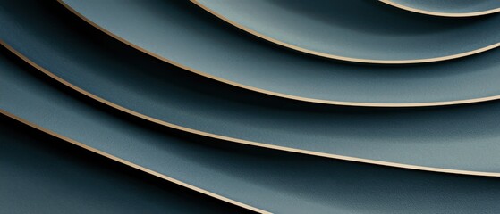 Poster - Dynamic architectural waves modern building abstract art urban environment low angle view design concept