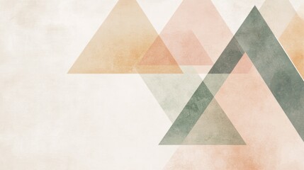 Aufkleber - Abstract Geometric Triangle Art Pastel Colors