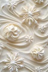 Wall Mural - White Cake with Frosting Close Up