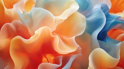 Poster - Abstract Draped Fabric in Warm Hues