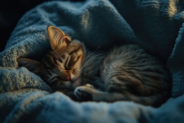 Poster - Cat on Blanket