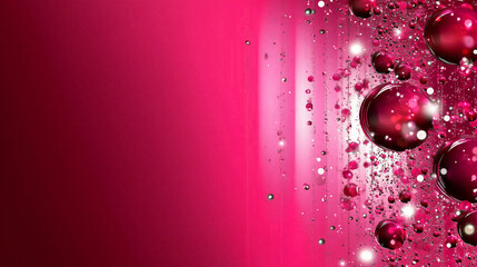 Wall Mural - Abstract pink bubbles background