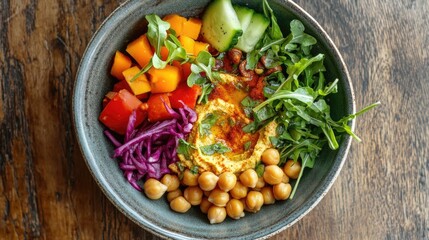 Wall Mural - Vegetable and Chickpea Bowl