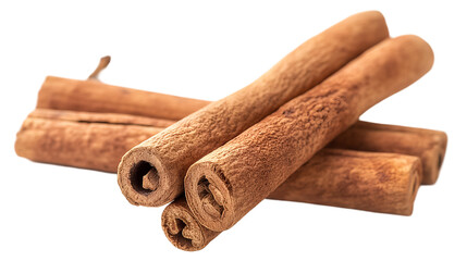 Canvas Print - Cinnamon Sticks Aromatic Spice Texture, Warm Sweet Background for Food Themes, isolated on transparent background.