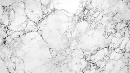 Poster - White Marble Texture With Gray Veining Detail