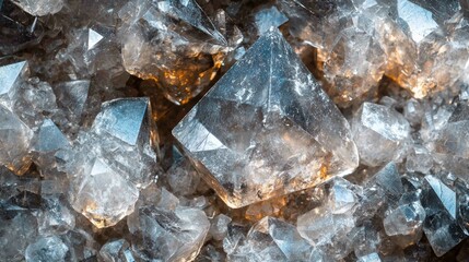 Poster - Detailed Close-up of Coarse Gravel with Sharp Edges and Textures