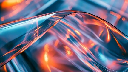 Poster - Detailed Transparent PVC Sheets with Dynamic Light Reflections