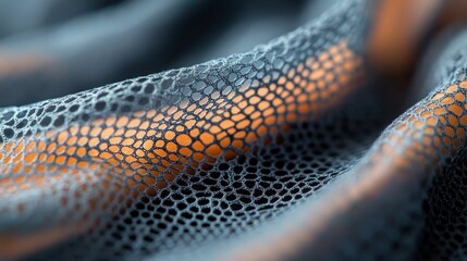 Poster - Close-Up of Delicate Lace Fabric Showcasing Fine Details and Textures in Soft Lighting
