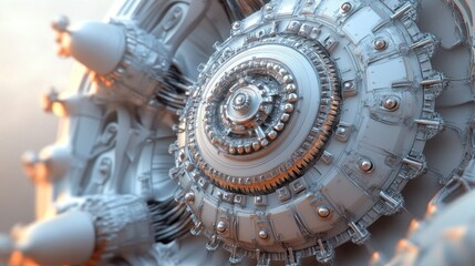 Poster - Intricate Mechanical Device A Futuristic Engine Design