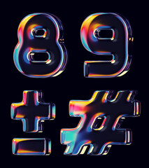 Poster - render, 3d, font, lettering, type, typeface, letters, text, abc, alphabet, glass, shape, transparent