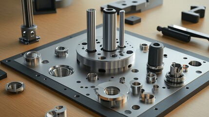 Poster - High precision industrial manufacturing by cnc machining center