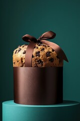 Wall Mural - Chocolate Chip Cookie in Chocolate Box