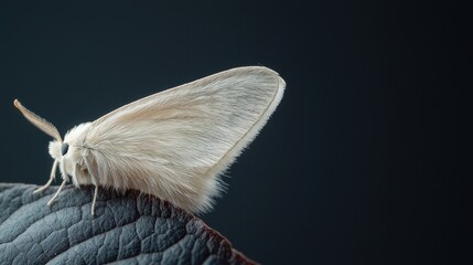 Poster - Close-up of Fine Hairs on the Leg of a Moth Captured in High Detail Against a Dark Background