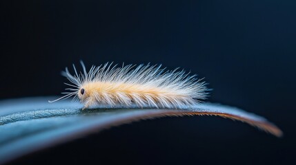 Poster - Close-Up of Fine Hairs on the Leg of a Moth Capturing Detailed Elegance in a Nature Macro Shot