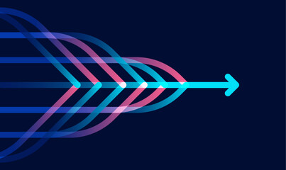 Wall Mural - abstract arrow direction. technology background