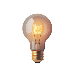 Poster - glowing vintage light bulb with warm filament, showcasing its elegant design and soft illumination, perfect for adding cozy atmosphere to any space