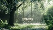 © Kitta Studio - Enchanted Swing Under Blossoming Tree in Dreamy Fairy Tale Scene