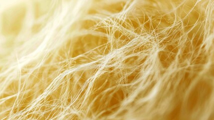 Poster - Intricate Macro Shot of Fine Textured Weave in Soft Yellow Fibers