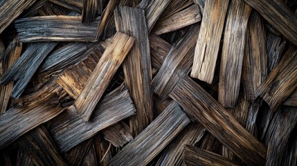 Poster - Macro Shot of Woven Bamboo Fibers with Textured Detail