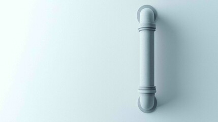 Poster - Minimalist Composition of a Single Air Pipe Against a Wall
