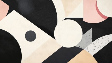 Aufkleber - Abstract Geometric Shapes Mural Design