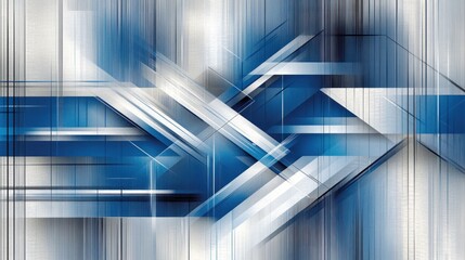 Poster - dynamic blue abstract composition: modern artistic design background