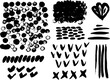 © MilaDiArt17 - Grunge ink brush strokes elements. Black paint brush, stroke, line, grunge. Dirty textures of banners, boxes, frames and design elements. Black grunge brush stroke ink template collection.