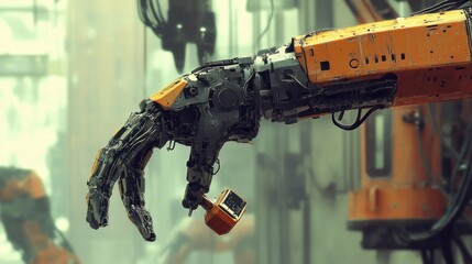 Poster - Robotic Arm Carefully Handling A Small Object