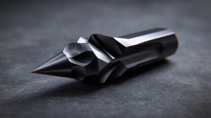 Aufkleber - Abstract Black Metal Object With Sharp Point
