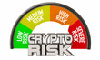 © iQoncept - Crypto Risk Level Low to High Severe Warning Danger Cryptocurrency Investment 3d Illustration