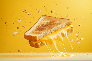 Sticker - Melted Cheese Sandwich, A Delicious Treat